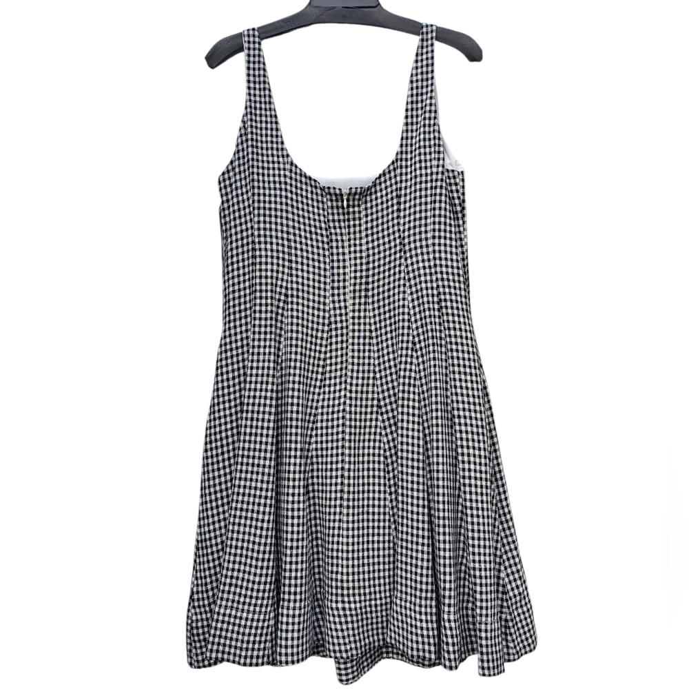 NWT Bailey 44 Linen Blend Gingham Fit & Flare Dress - Picture 4 of 13